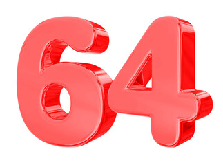 64 Red Number