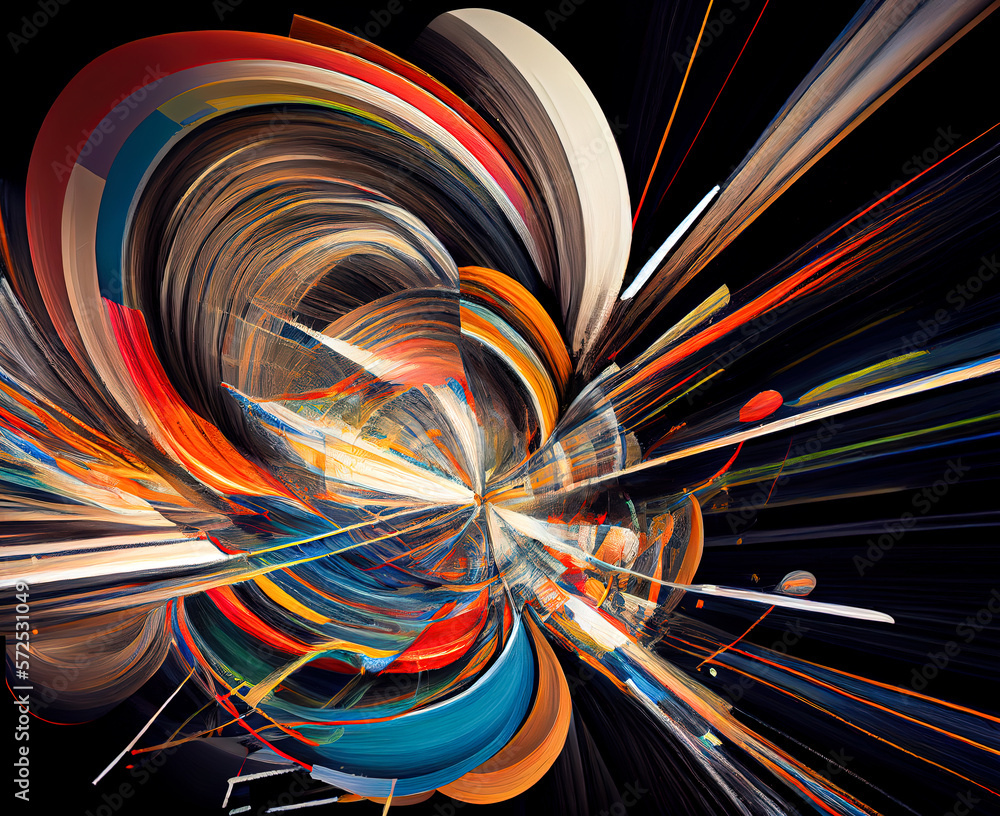 Poster abstraction movement lines. futuristic background. generative ai
