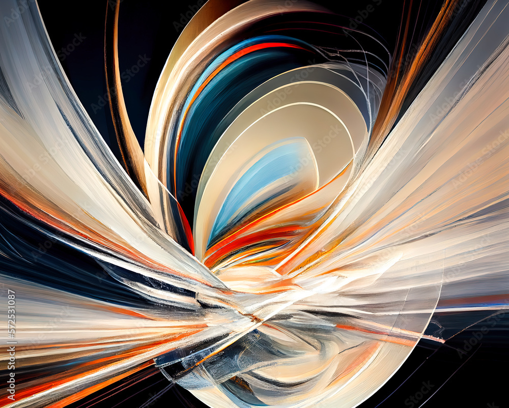 Poster abstraction movement lines. futuristic background. generative ai