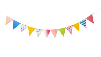 Paper Party flags cutout, Png file.