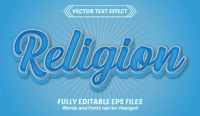Religion 3d Vector Text Effect Style