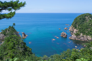 Fototapeta premium 夏の城原海岸 鳥取県 城原海岸