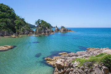 Naklejka premium 夏の浦富海岸 鳥取県 浦富海岸