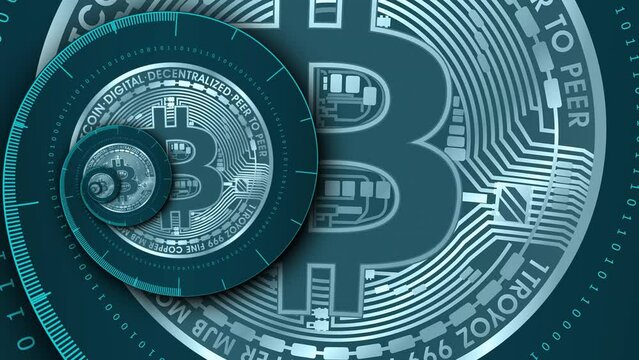 Bitcoin Infinite Zoom 3D Video Animation