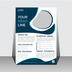 Corporate business A4 flyer template Geometric shape used for poster layout, vector design set advertise marketing, promotion, advertise, cover page. IT Company, Graphic design layout creative