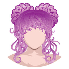 Braided female hairstyle