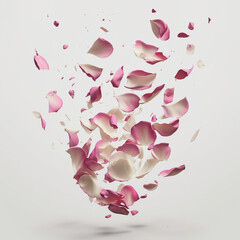 Rose petals falling _02