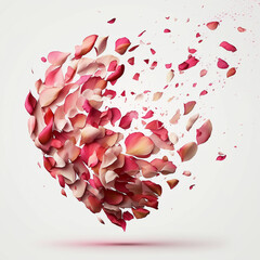 Rose petals falling _01