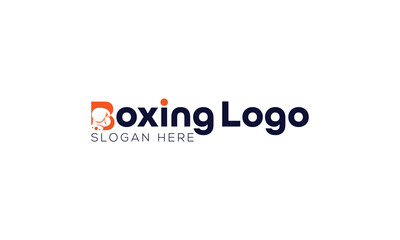 Boxing Word mark logo Design Minimal Boxing logo Design.