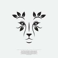 Vector image of an Fox design on white background