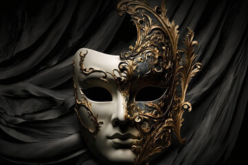 Ball masquerade mask. Generative AI.