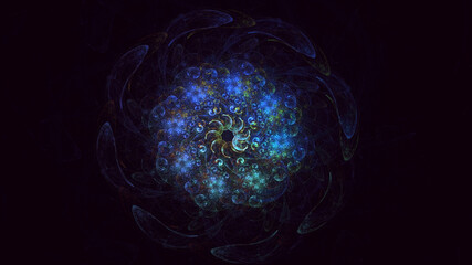 3D rendering abstract round light background