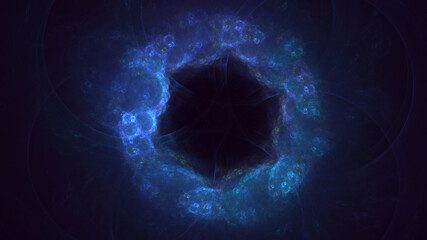 3D rendering abstract circle light background