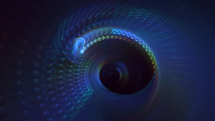 3D rendering abstract colorful fractal light background