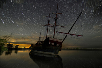 ship under the stars - Powered by Adobe