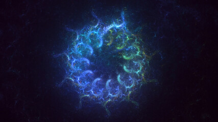 3D rendering abstract circle light background