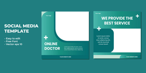 Set of Editable minimal square banner template. Suitable for social media post and web internet ads. Vector illustration with photo college	