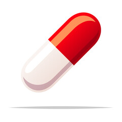Capsule pill vector isolated illustration