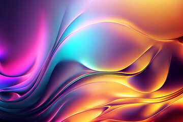 Beautiful  iridescent glassy gradient texture. colorful rainbow wallpaper background . digital art graphic design.