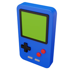 blue game console 3D render