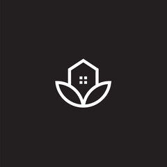 Home logo abstract modern, simple and unique house ,this signet for realty management.