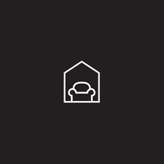 Home logo abstract modern, simple and unique house ,this signet for realty management.