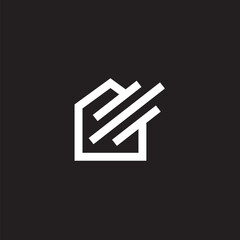 Home logo abstract modern, simple and unique house ,this signet for realty management.