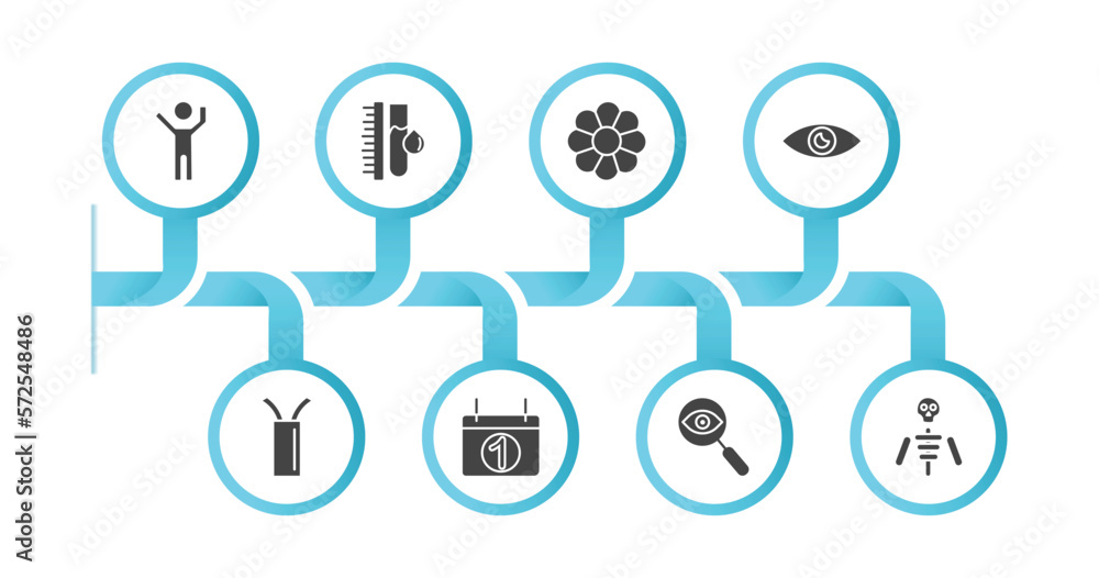 Poster editable filled icons with infographic template. infographic for user interface concept. included ab