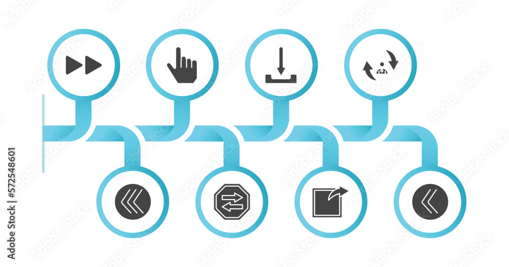 Poster editable filled icons with infographic template. infographic for user interface concept. included fo