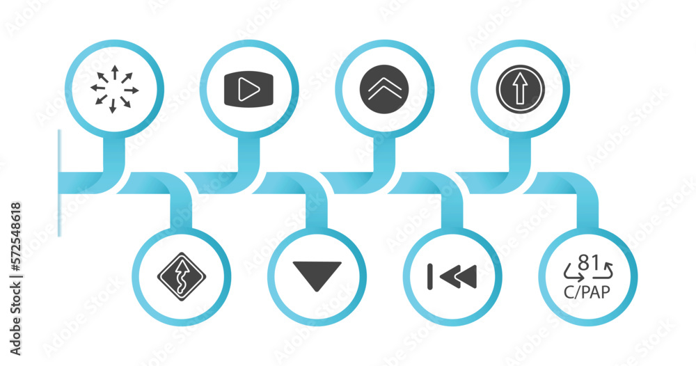 Poster editable filled icons with infographic template. infographic for user interface concept. included ex