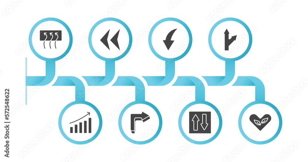 Poster editable filled icons with infographic template. infographic for user interface concept. included re