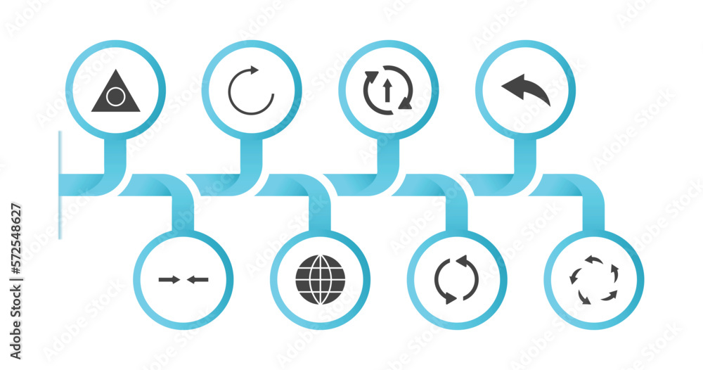 Poster editable filled icons with infographic template. infographic for user interface concept. included tr