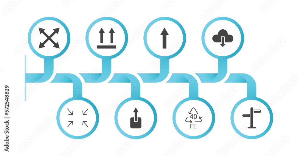 Poster editable filled icons with infographic template. infographic for user interface concept. included ex