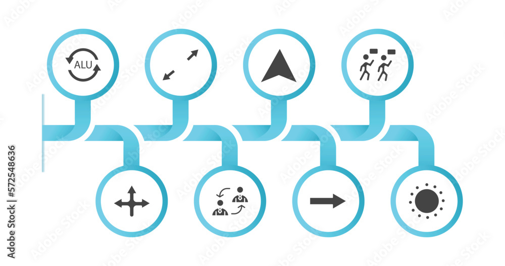 Poster editable filled icons with infographic template. infographic for user interface concept. included al