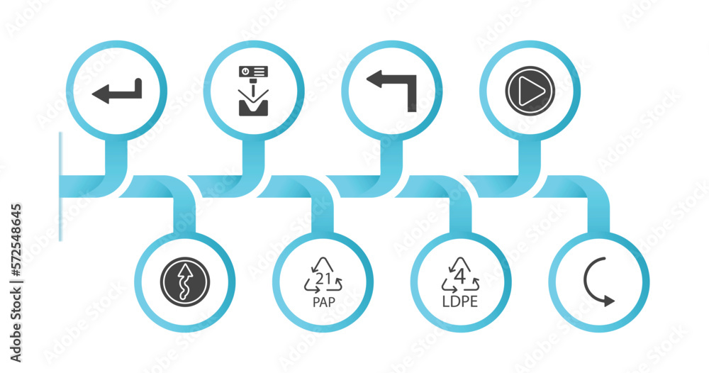Poster editable filled icons with infographic template. infographic for user interface concept. included re