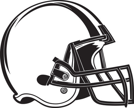 Football Helmet Logo Monochrome Sport Design