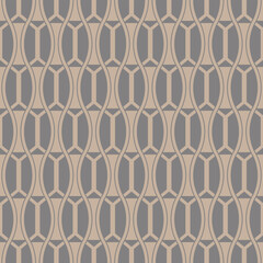 Japanese Curl Zigzag Line Hexagon Vector Seamless Pattern