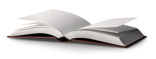 開かれた厚い本。読書、勉強のイメージ