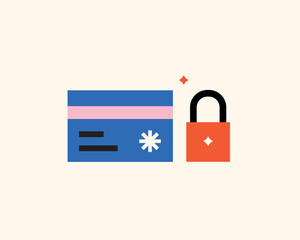 safe money illustration in flat style design. Vector illustration