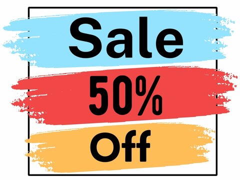 sale 50% off.