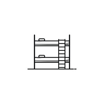 recommend clip art: Bunk bed icon isolated vector graphics