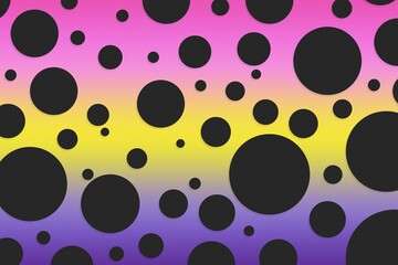 Colorful polka dot backdrop and background