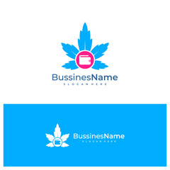 Wallets Cannabis logo vector template. Creative Cannabis logo design concepts