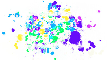 abstract colorful brushstrokes painting background title cover frame splashes of purple - PNG image with transparent background