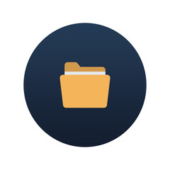 Folder icon, Flat vector illustration for web and mobile interface, EPS 10