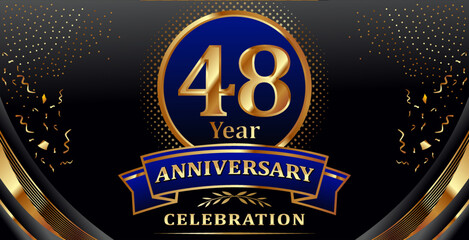 golden elements in 48 year anniversary background