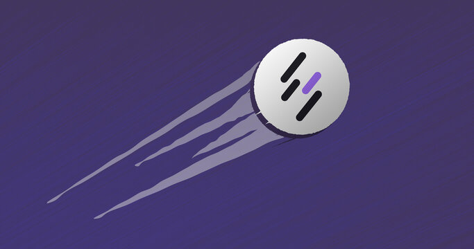 February 13 2023 Illustration of the crypto asset token SUTER coin take off, unstick, skyrocketing in a bull run. Rise of suterusu 