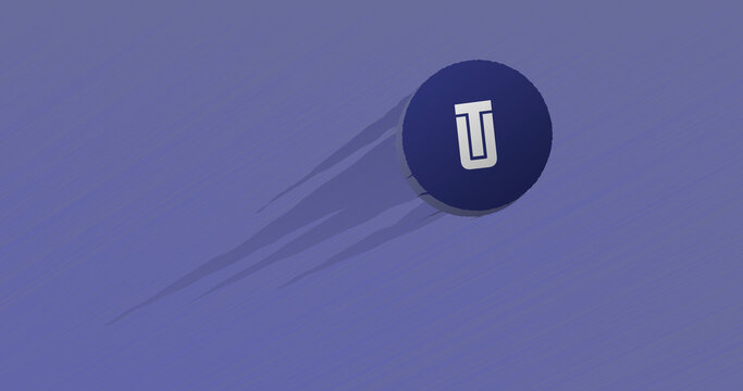 February 13 2023 Illustration of the crypto asset token UTK coin take off, unstick, skyrocketing in a bull run. Rise of Utrust 