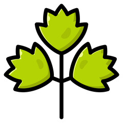 Celery icon for food, allergy, allergen, nutrition, organic and seafood