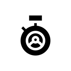 Obraz premium punctuality glyph icon
